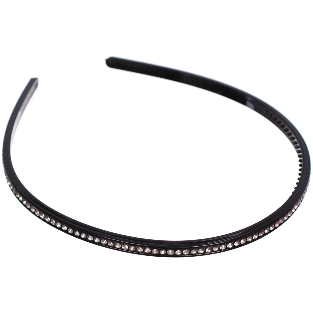 Ободок для волос «ФЕРГАМО», ширина 0,6см, цвет черный ( подвес)