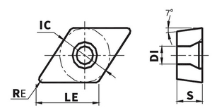 DCMT11T308-GM VK1825 Пластина твердосплавная