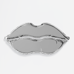 Настенный декор Brano Отражение Губы 120 см, полированная сталь