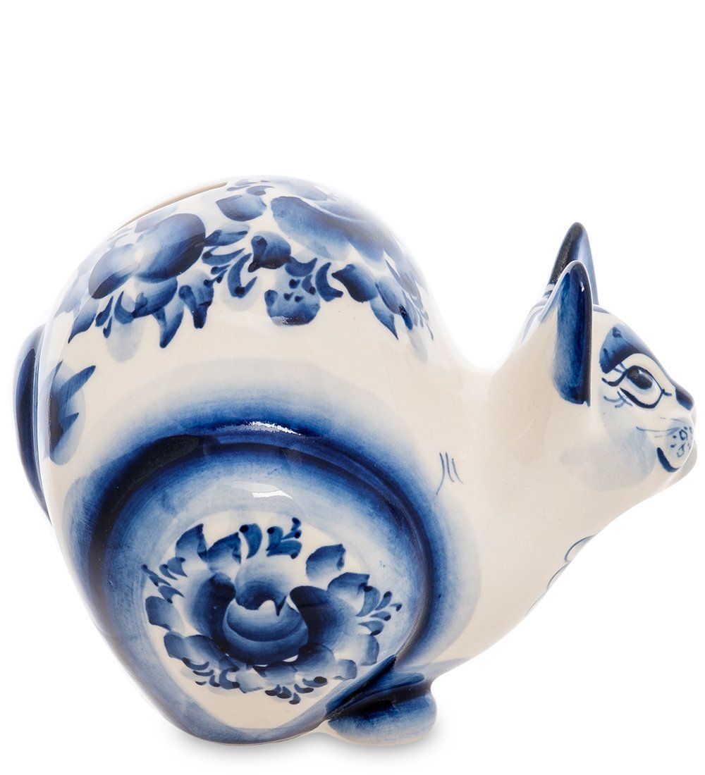 ГЛ- 517 Копилка «Кошечка» (Гжельский фарфор)