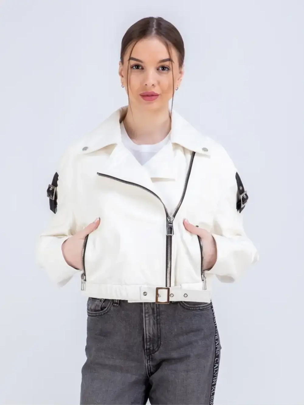 Косуха кожаная куртка женская Турция