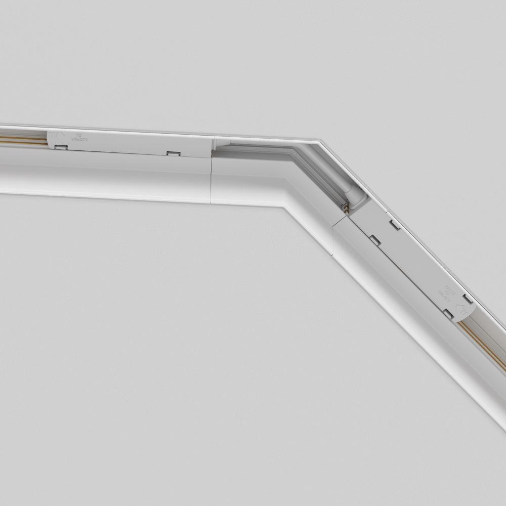 Угол для соединения 135° встраиваемого однофазного шинопровода Maytoni Gravity TRA010CLO-42W