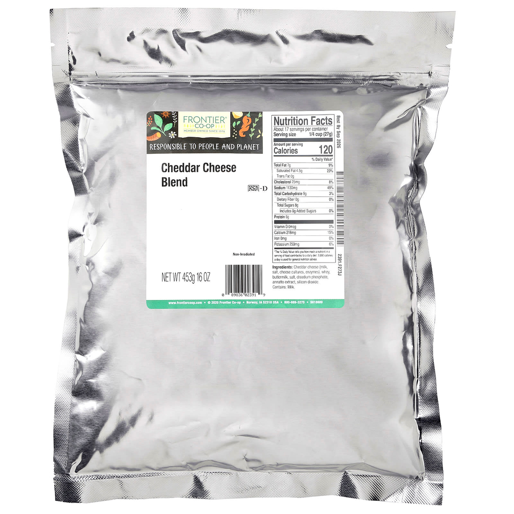 Frontier Co-op, Mild Cheddar Cheese Flavoring Powder, 16 oz (453 g)
