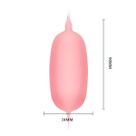 Розовое виброяйцо с хвостиком и проводным пультом управления Baile Eleanora BI-014027-0101S