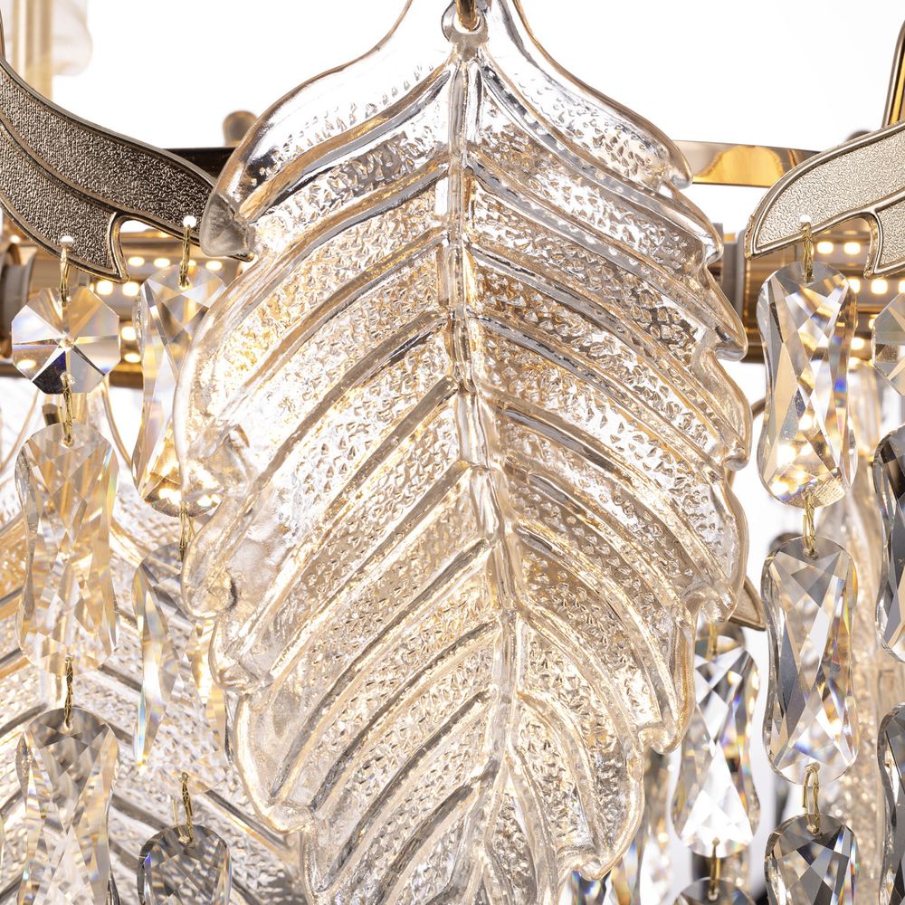 Citilux Darby CL309272 Люстра хрустальная подвесная Золото