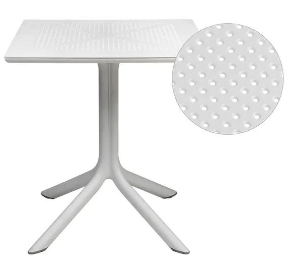 Пластиковый стол Clip 70х70 см белый