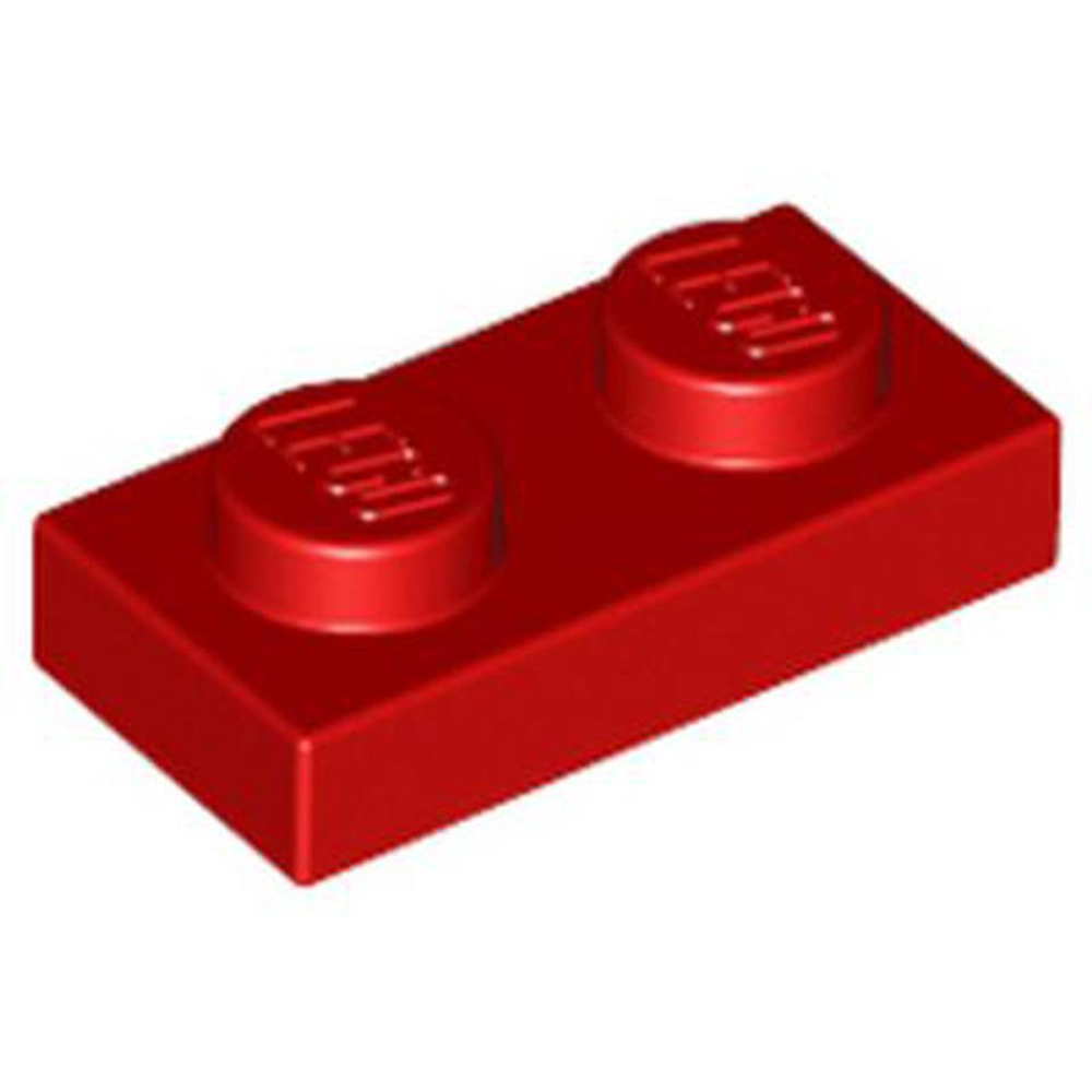 Lego 50шт Плитка 1х2 (красная) 302321