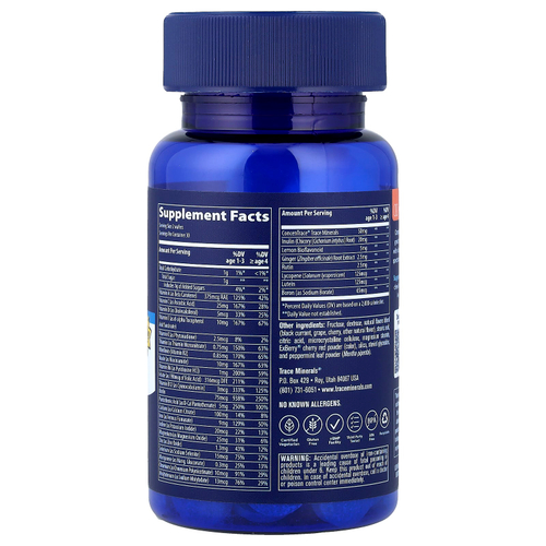 Trace, комплекс мультивитаминов для детей, черемуха, 60 жевательных таблеток