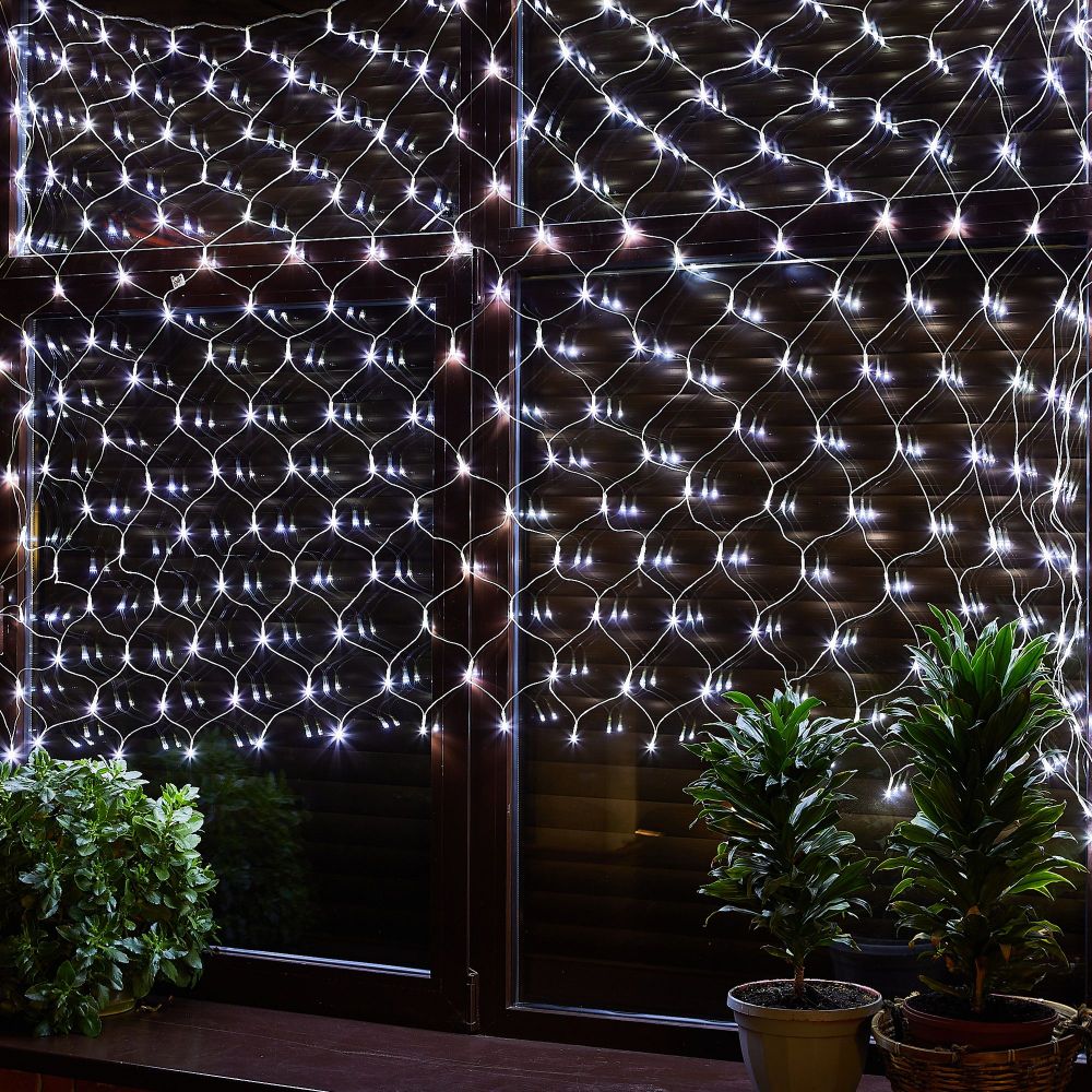 ULD-N2520-240-DTA WHITE IP20 Сетка светодиодная с контроллером. 240 светодиодов. 2.5х2 м. белая. IP20. провод прозрачный