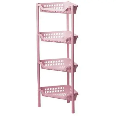 Полка угловая ЕВРО на колесах (4 секции) чайная роза 0,79,38х0,27м (комплект 6 шт)