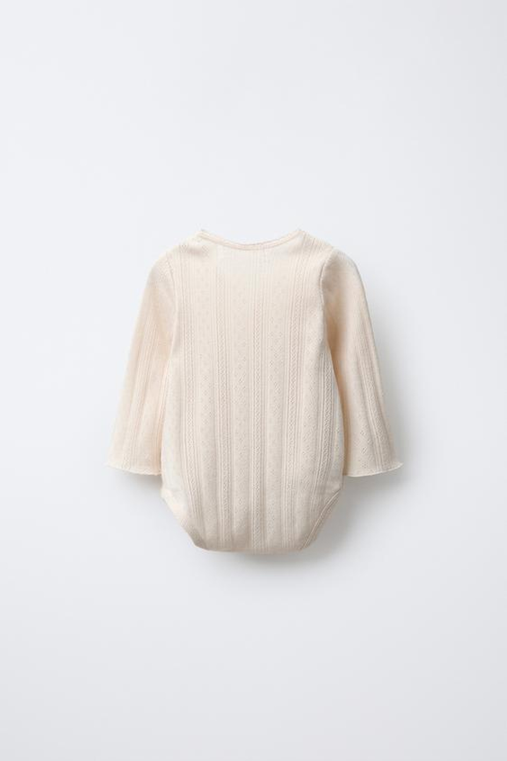 ZARA БОДИ С АЖУРНЫМ УЗОРОМ, ВАНИЛЬНЫЙ