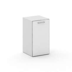 Cross Шкаф узкий низкий CR.SU-302 (R) white Белый Бриллиант UM/Лакобель Белый 450*460*807