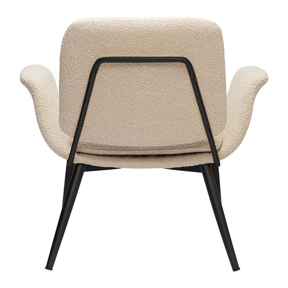 Лаунж-кресло Hilde, букле, серо-бежевое