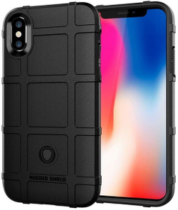 Чехол для iPhone X (XS) цвет Black (черный), серия Armor от Caseport