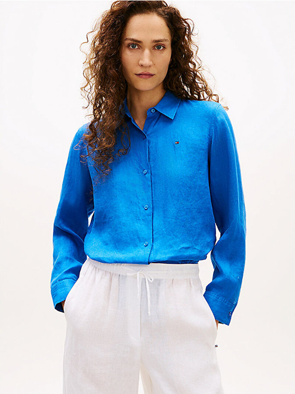 Женская рубашка Essential Linen Relaxed - TOMMY HILFIGER