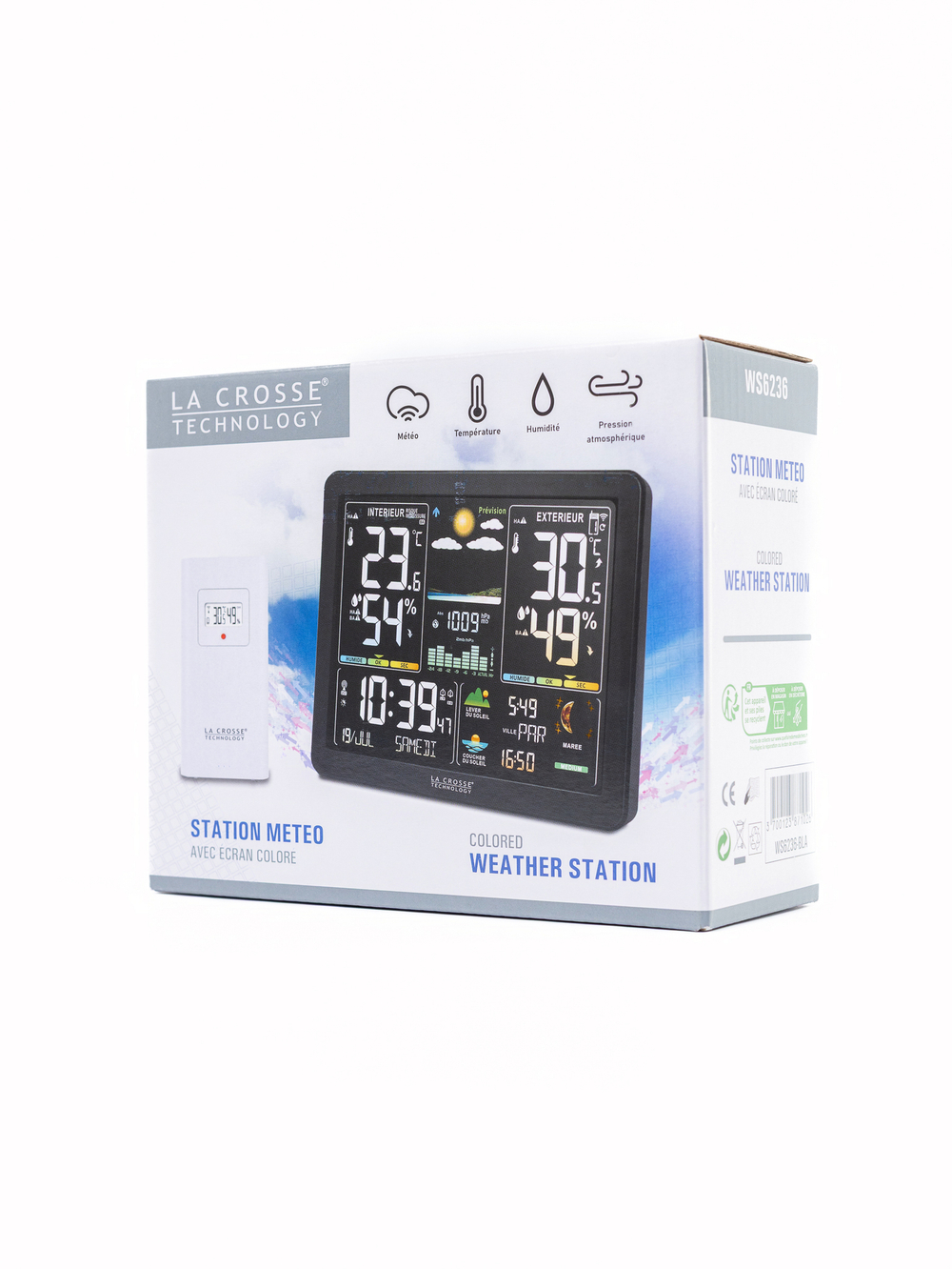Погодная станция LA CROSSE WS6236, с цветным экраном, давлением