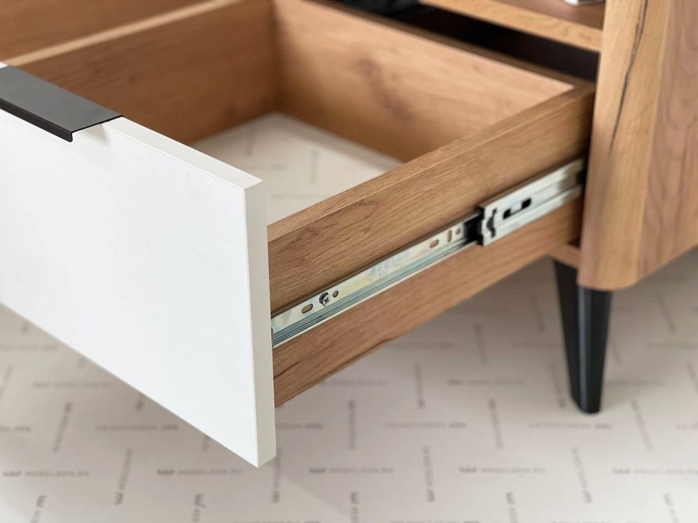 Тумба прикроватная Адам (Дуб крафт золотой/Белое дерево)