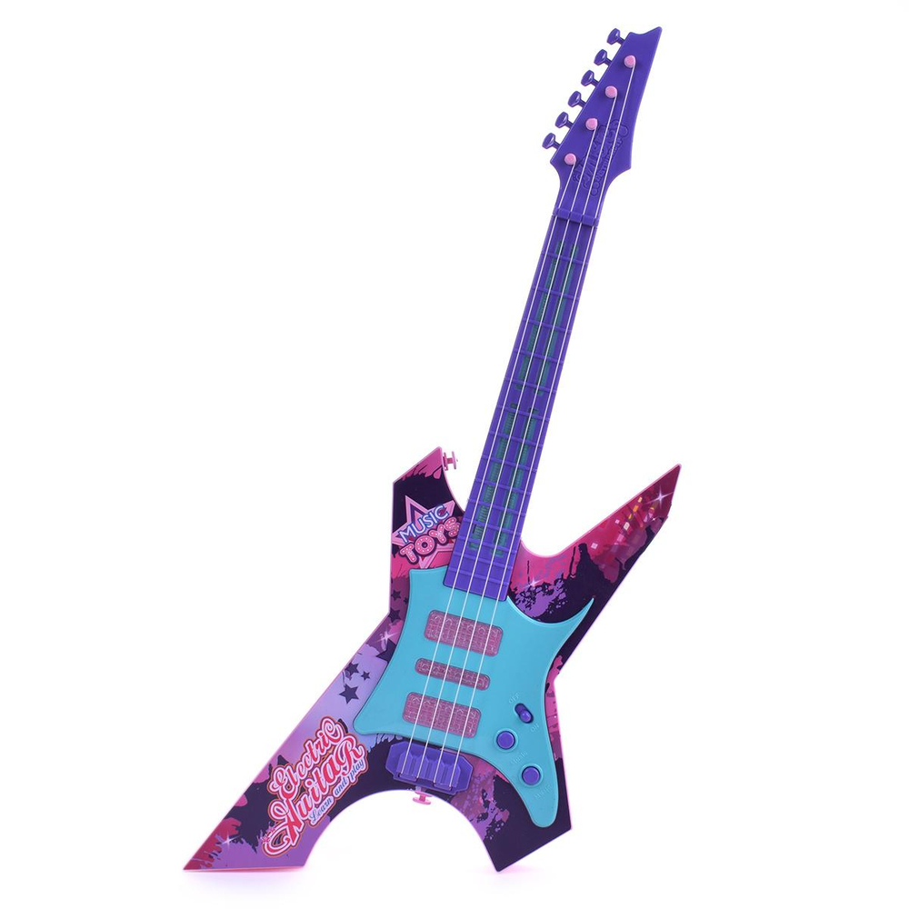 Гитара на бат. 60см, коробка 5031