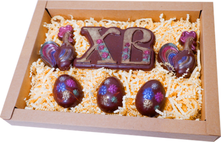 Набор с ХВ петушки + яйца крафт - 150 гр