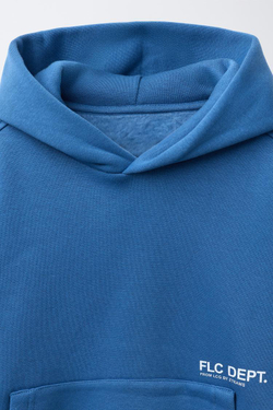 ZARA БАЗОВАЯ ТОЛСТОВКА С НАДПИСЬЮ, СИНИЙ