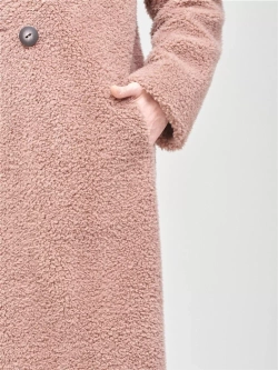 Шуба женская чебурашка тедди эко, серо-сиреневая, SilverFox