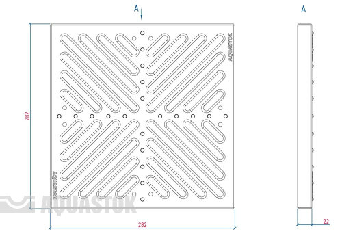 Водоприемная решётка штампованная оцинкованная 300*300