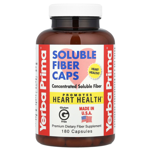 Yerba Prima, капсулы с растворимой клетчаткой, 180 капсул