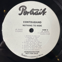 Винтажная виниловая пластинка LP Contraband Nothing To Hide (USA 1978) (Promo)