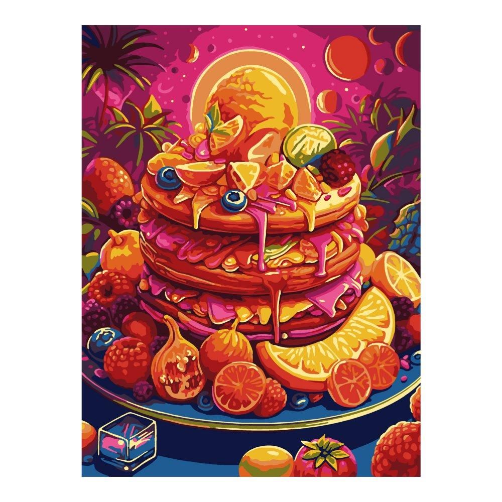 Картина по номерам 28,5*38см "Фруктовый торт" (Колорит)