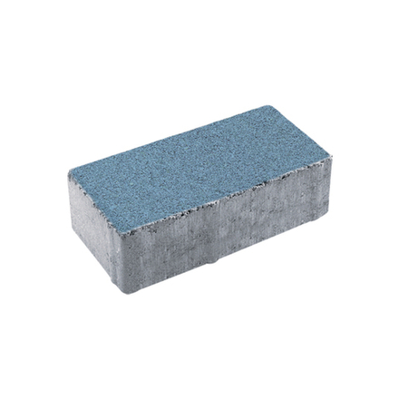 Тротуарная плитка ПРЯМОУГОЛЬНИК 200x100 мм - Стандарт Синий