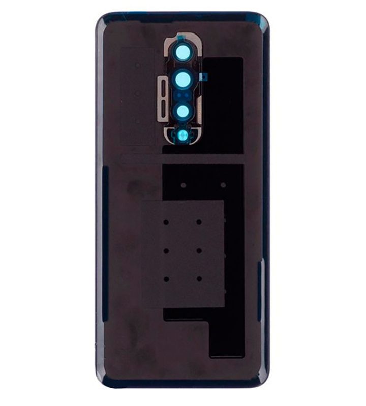 Задняя крышка для OnePlus 7 Pro синяя глянцевая (Nebula Blue) со стеклом камеры
