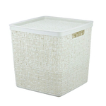 Коробка БЯЗЬ 17л с крышкой квадратная 28×28×28 cм М2327