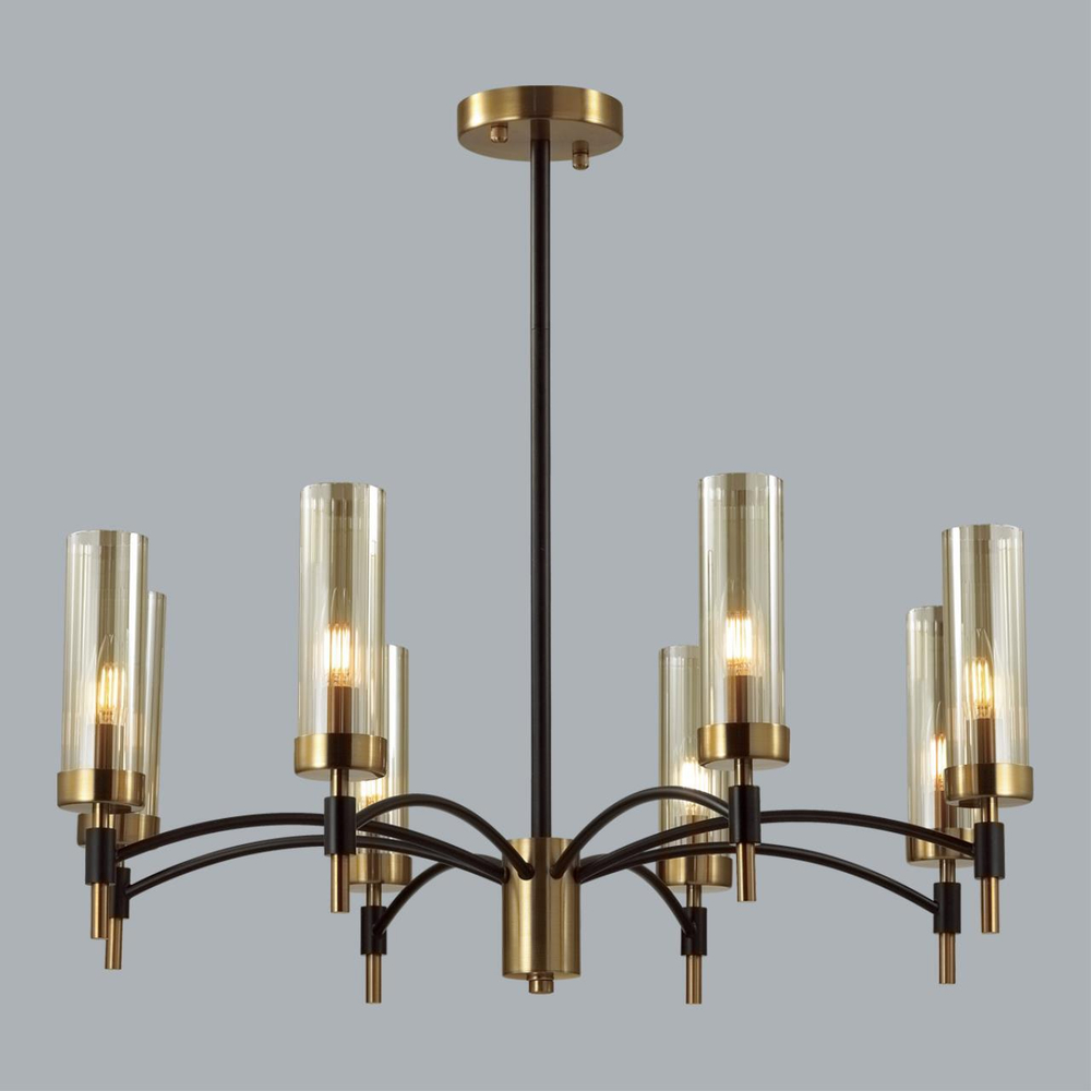 6538/8C CLASSI LN23 34 чёрный, латунь Люстра потолочная E14 8*40W 220V SHARON