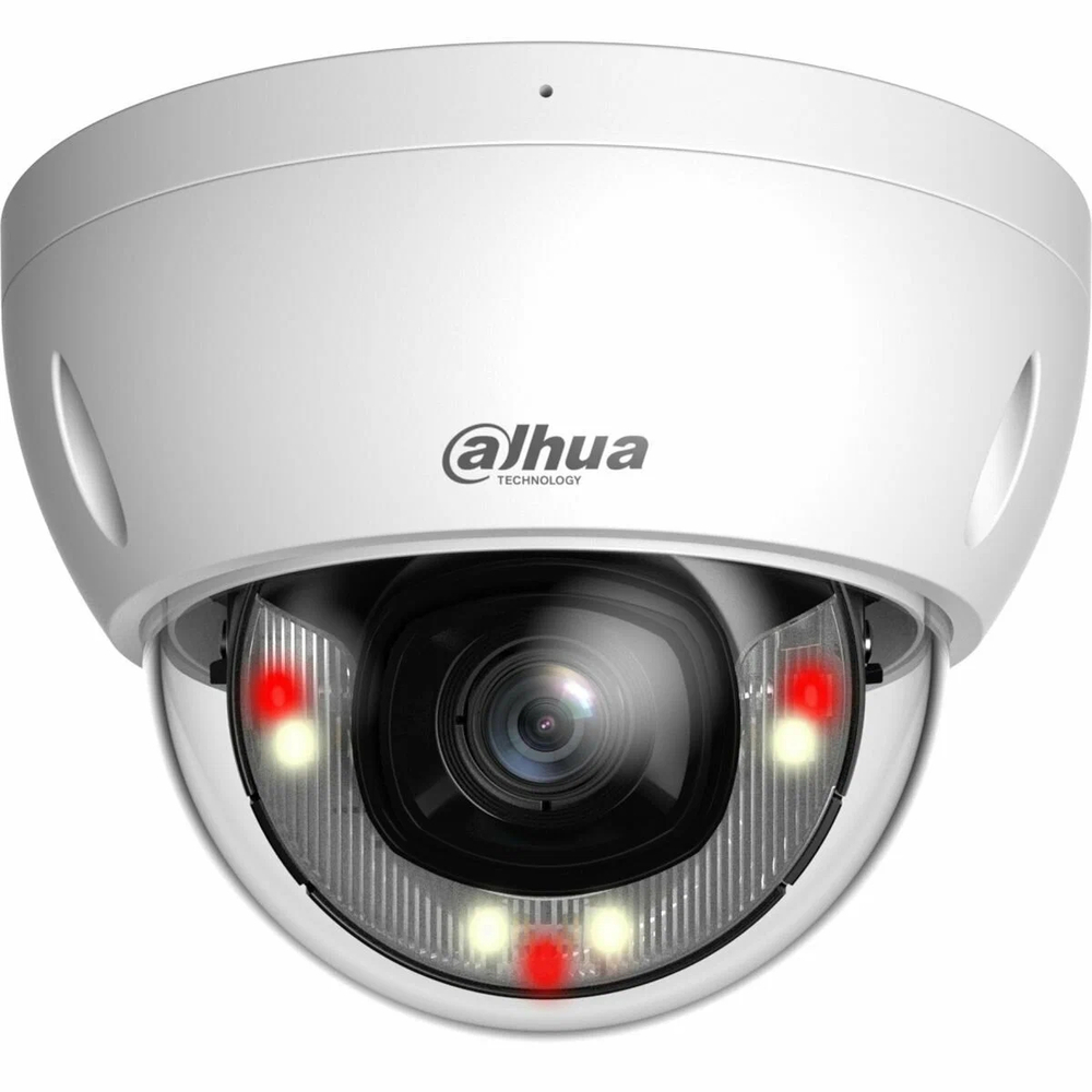DH-IPC-HDBW1239E1P-A-IL-0280B-S7 Уличная купольная IP-видеокамера с ИК-подсветкой до 30м и LED-подсветкой до 30м