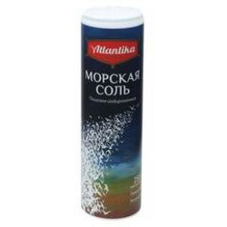 СОЛЬ МОРСКАЯ АТЛАНТИКА 250 ГР ЙОДИРОВАННАЯ СОЛОНКА