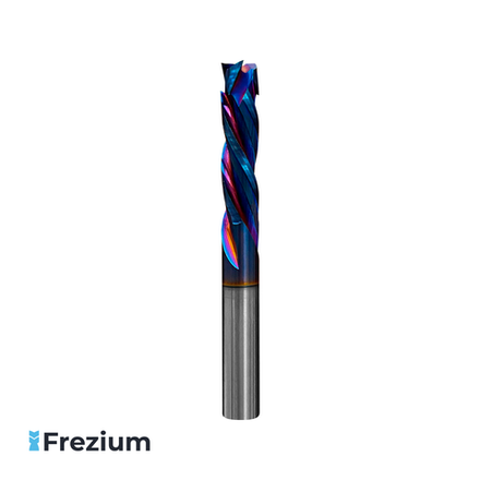 Концевая компрессионная твердосплавная фреза "O.G.Germany" (8x8x32x75 Z3 DLC; 10326201DLC)