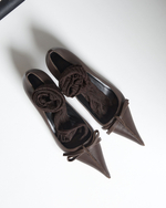 Туфли из натуральной кожи шоколадный