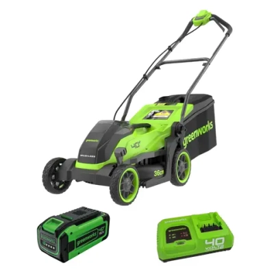 Аккумуляторная газонокосилка Greenworks GD40LM361K8 40В (1 x 8 Ач, Быстрое ЗУ) нож 36 см, 2520807U8F