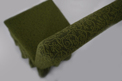 Чехол на стул с оборкой Жаккард, цвет Зеленый, Набор 2 шт.