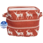 Коробка для хранения «ИДЕЯДОМА», принт новогодний, цвет красный, 20,5*14*17см, (лейбл Селфи)