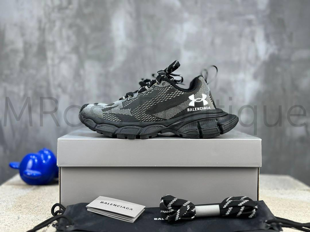 Кроссовки Balenciaga Under Armour 3XL Knit из полиэстера черные