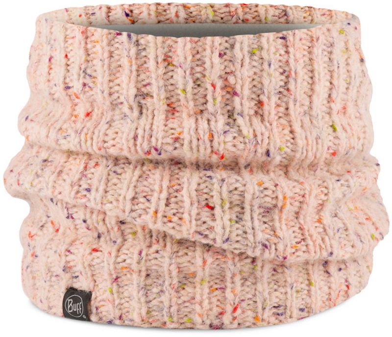 Вязаный шарф-труба с флисом Buff Neckwarmer Knitted Fleece Kim Pale Pink Фото 1