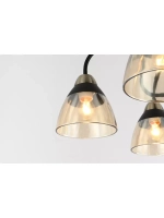 Люстра потолочная FIONA  E27*5*60W черный, бронза