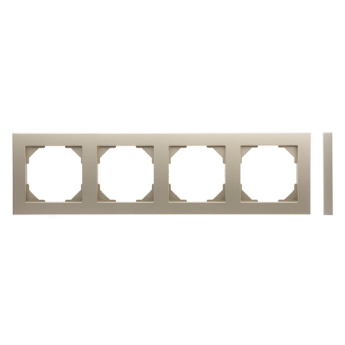 Рамка 4 постовая Slim LIREGUS EPSILON K14-145-04.E/Ch шампань