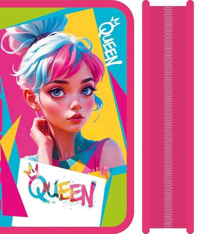 Пенал 1 секц. большой 190/115 "Яркая девушка 2025" (Пчелка)