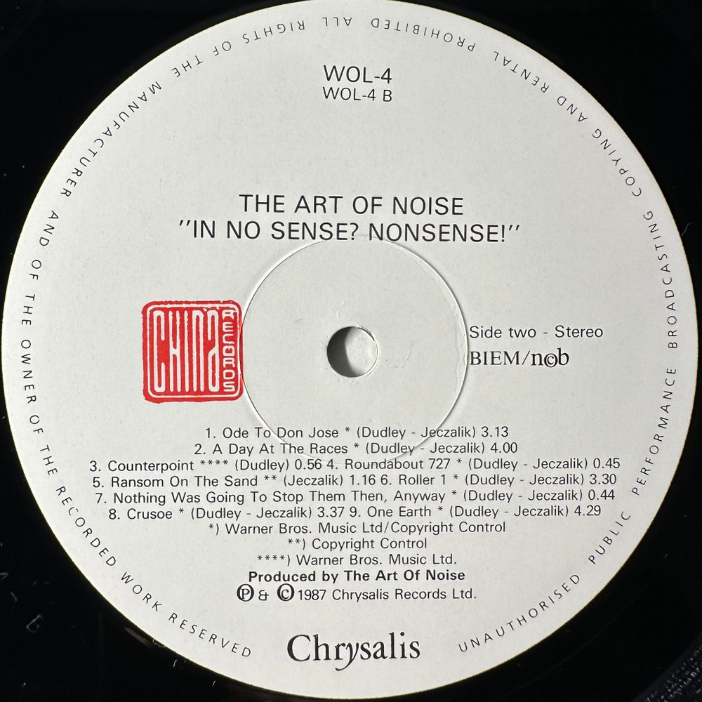 The Art Of Noise ‎– In No Sense? Nonsense! (Скандинавия 1987г.)