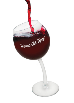 Набор бокалов tipsy wine glass pair, 355 мл
