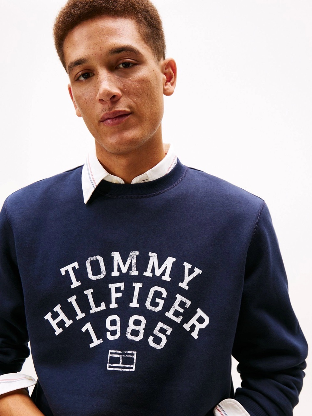 Свитшот Tommy Hilfiger Arch Logo Flex Fleece Navy