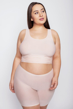 Бермуды классического покроя из чрезвычайно мягкой ткани (Размер: S-M-L) (Цвет: телесный)