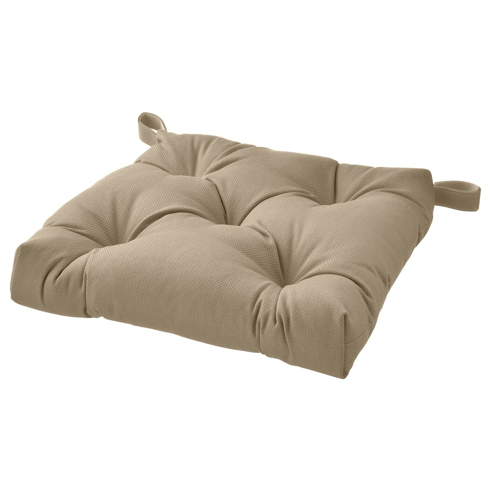 IKEA MALINDA  (ИКЕА МАЛИНДА)  -  Подушка для стула, бежевая, 40/35x38x7 см